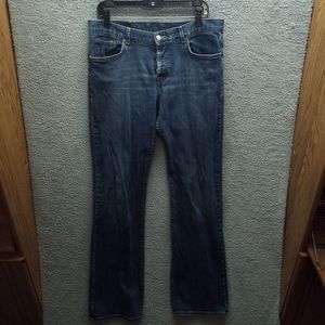 Lucky Brand 14/32 Dungarees Button-Fly Blue Bootcut Jeans 35.25" 35.25" 10.25"